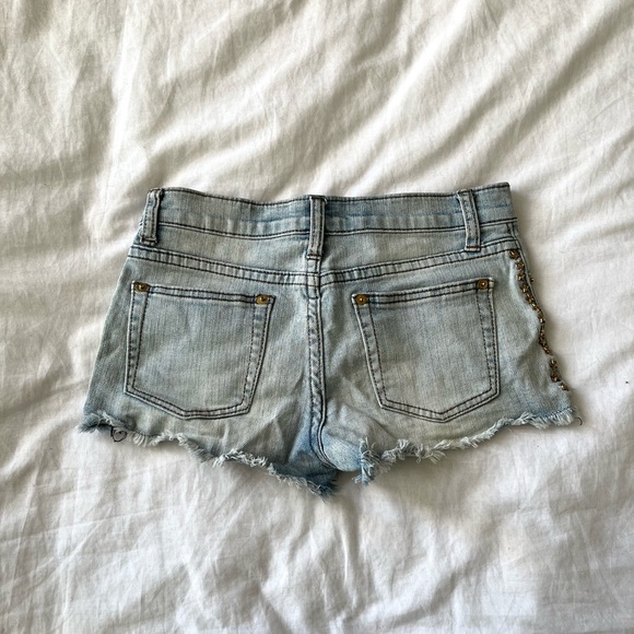 Low Rose Denim Shorts - Picture 2 of 4